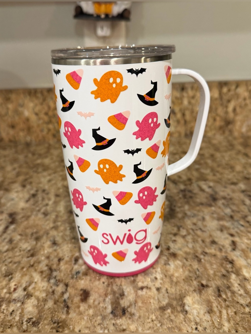 Swig Hey Boo Halloween Glow in the Dark Glitter Travel Mug 22oz Tumbler